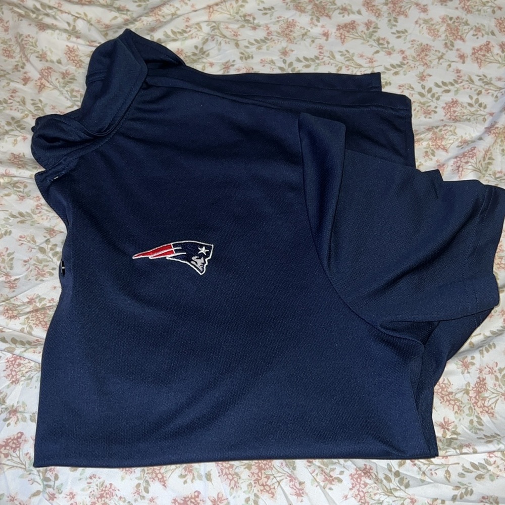 Men's Navy New England patriots Polo Shirt - Picture 2 of 3
